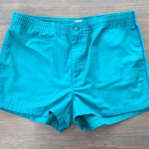Vintage Medium Men’s Short Shorts Teal Green Color